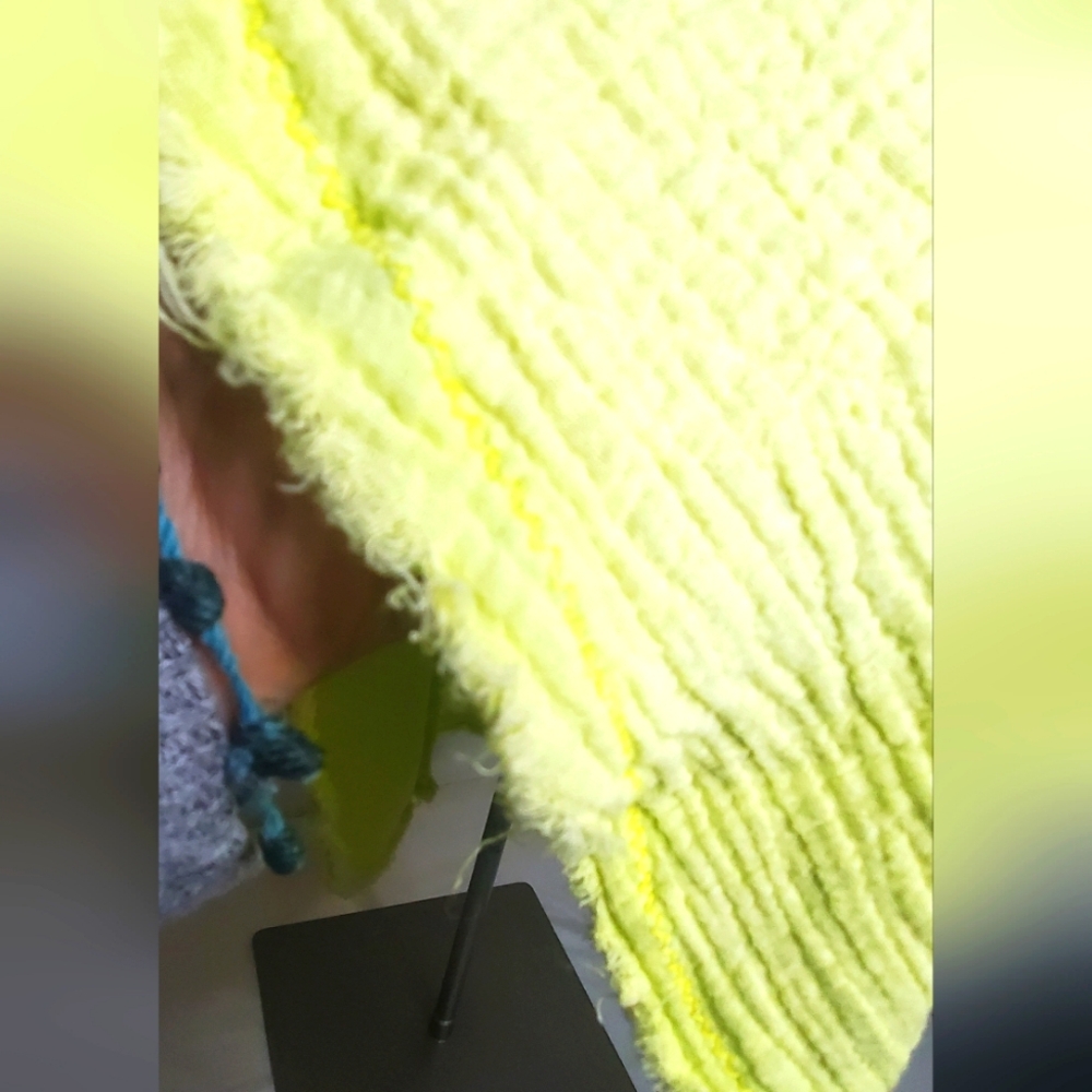 Free People Size S-We The Free Collection Soft Yellow Cotton Gauze Textile - Picture 9 of 9